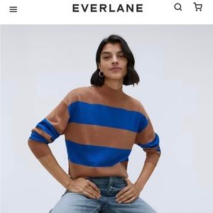 Everlane Cropped Merino Mockneck sweater